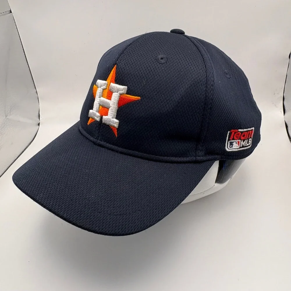 Houston Astros Youth MLB Baseball Cap Adjustable Navy Blue Orange H‎ Star
